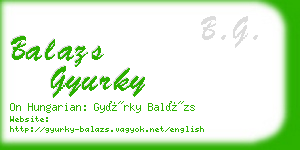 balazs gyurky business card